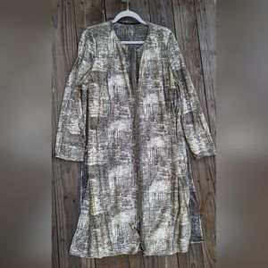 Gold Metallica Long Coat M